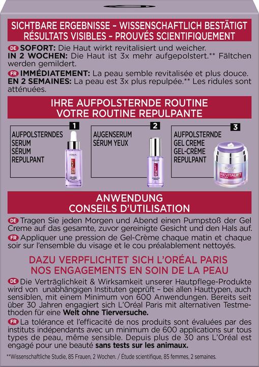 Nährwerte und Zutaten L'Oréal Paris Revitalift (50 ml, Gesichtsgel)