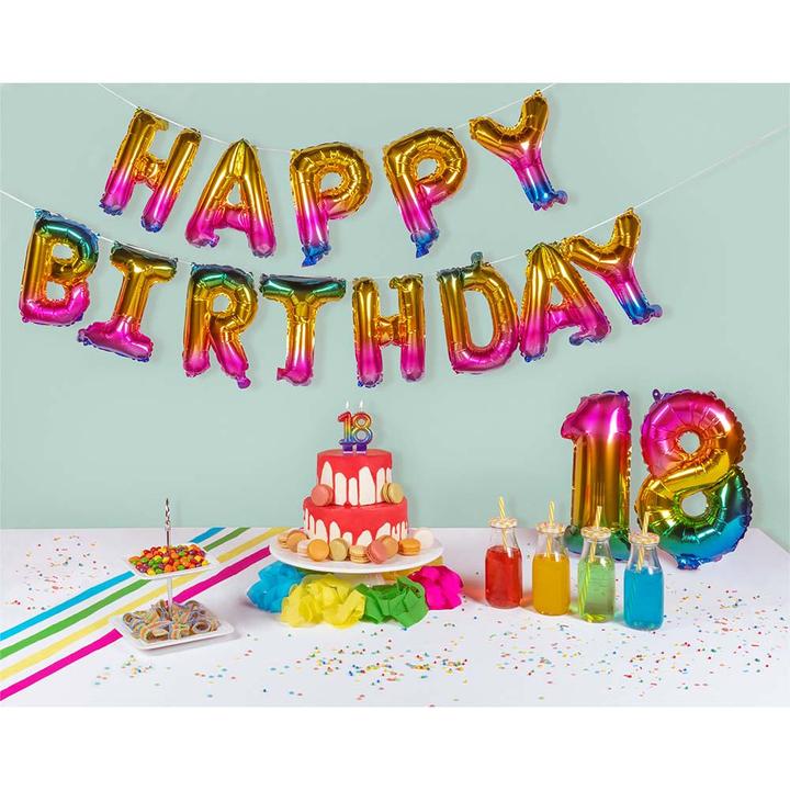 Actual product image Boland Foil balloon garland 'HAPPY BIRTHDAY' 8m (1 x)