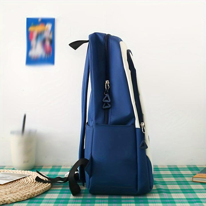 Produktbild Only-Bags.Store 4-tlg. kontrastfarbiges Taschenset, Rucksack + Umhängetasche + Clutch + Federtasche