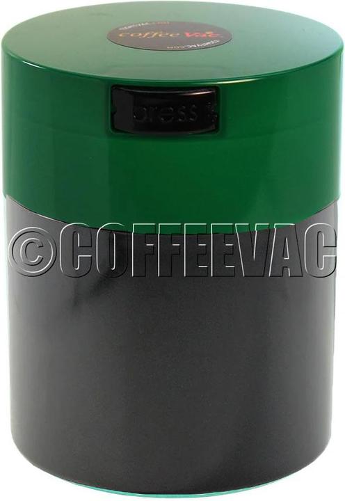 Actual product image Tightvac Coffeevac CFV1 Solid Black Green Cap 0.8L 250g