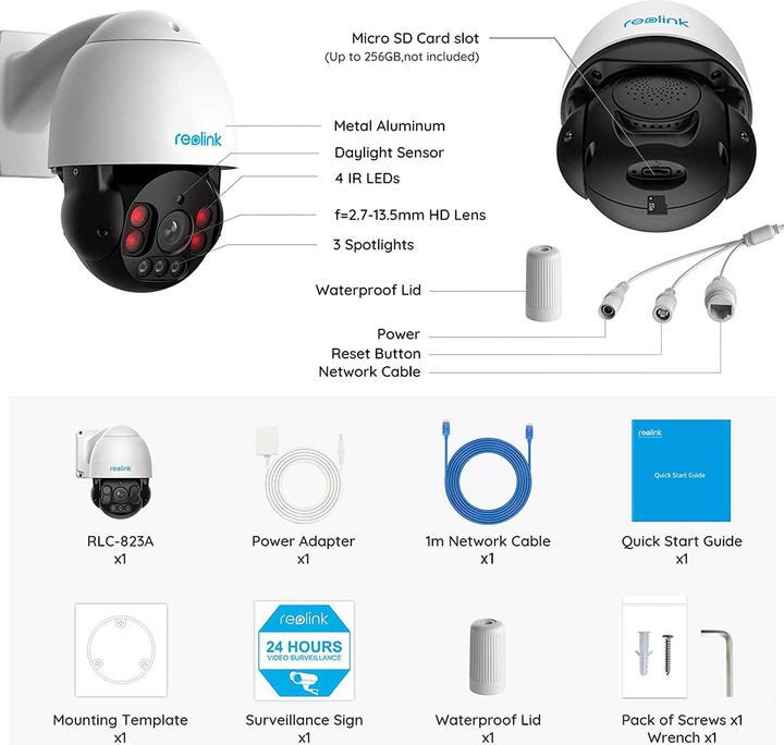 Produktbild Reolink RLC-823A - PoE Outdoor (3840 x 2160 Pixels)