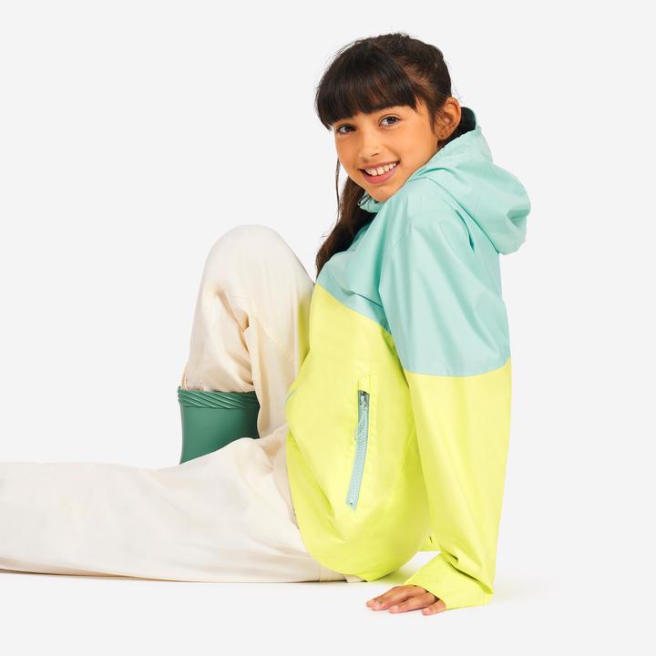 Produktbild Tribord Kids’ waterproof sailing jacket - Sailing 100 rain jacket blue lemon yellow (10, 11, 12)