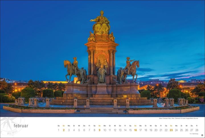 Produktbild Heye Österreich Globetrotter Kalender 2025 - Von weiter Bergwelt und klaren Seen (Harter Einband, Deutsch)