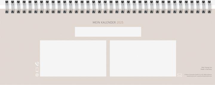 Immagine prodotto Ridoide Calendario da tavolo Design Line 2025 631103525 1W/2S Cloudy DE 29.7x10.5cm (307 x 105 mm, Tedesco)