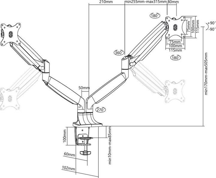Image du produit Multibrackets M Deskmount (Tables, 27")
