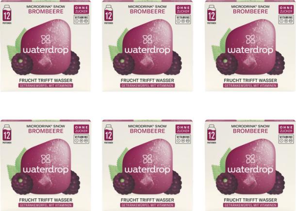 Produktbild Waterdrop Microdrink Brombeere (Snow) (6x12 Pack) (Brombeere, Apfel, Heidelbeere, 72 x)