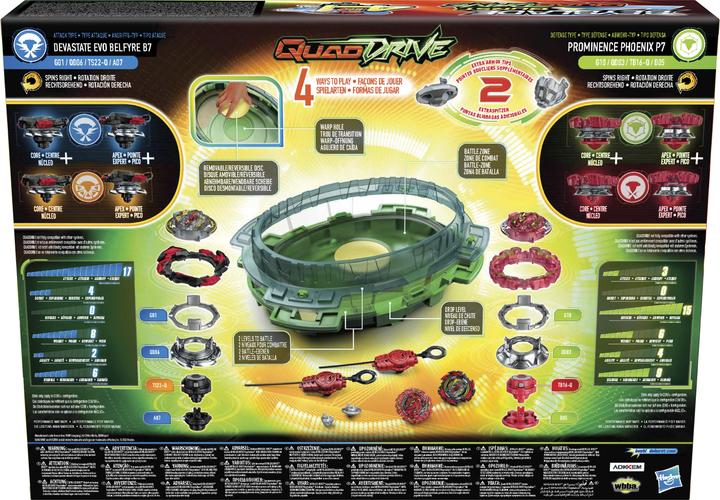 Image du produit Hasbro Beyblade Burst QuadDrive Interstellar Drop Battle Set (Multilingue)