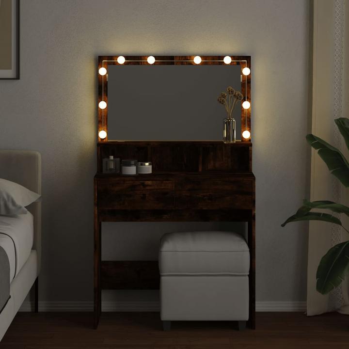 Actual product image VidaXL Dressing table with LED lighting (80 x 41 x 134.5 cm)