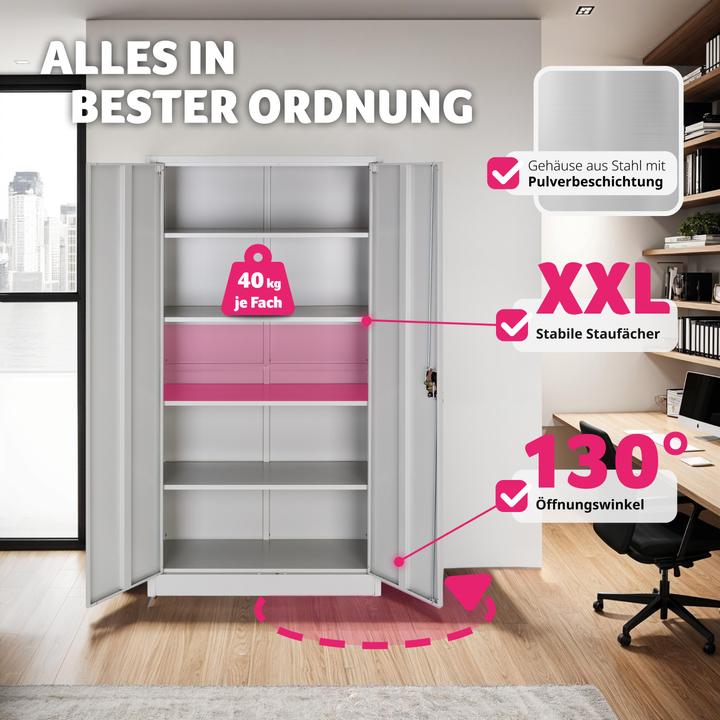 Actual product image tectake Filing cabinet (180 x 80 x 40 cm)