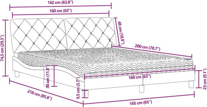 Produktbild VidaXL Julius (160 x 200 cm)