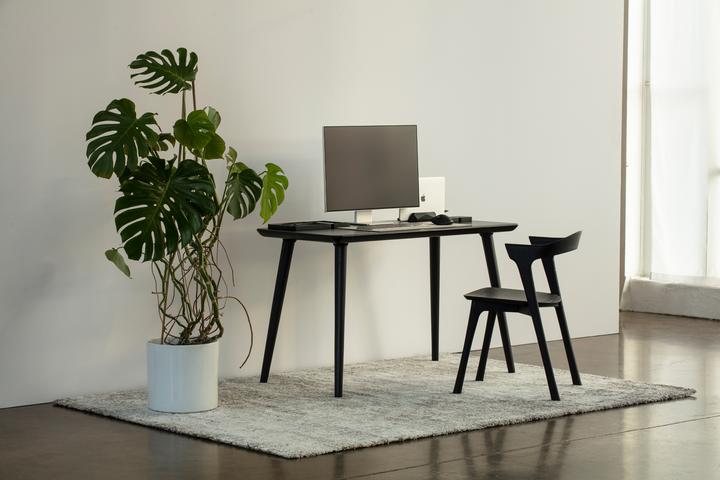 Image du produit Oakywood Classic Desk - Bureau classique en bois massif - Noir / 120x60 - (120 x 60 cm)