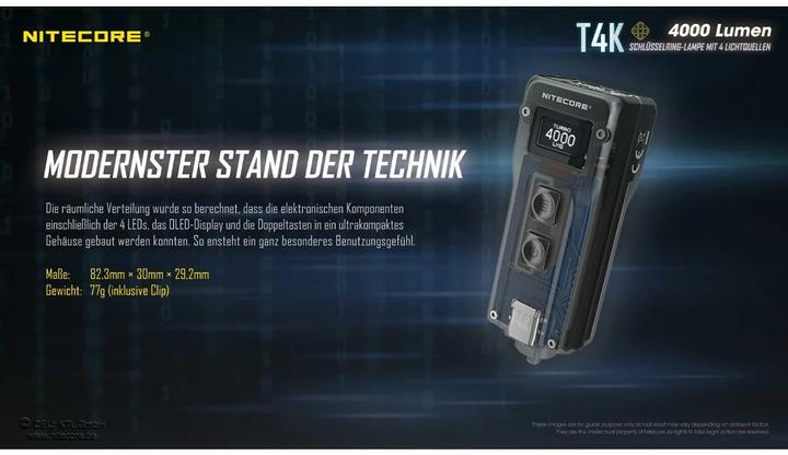 Actual product image Nitecore T4K - 4000 lumen (8.20 cm, 4000 lm)