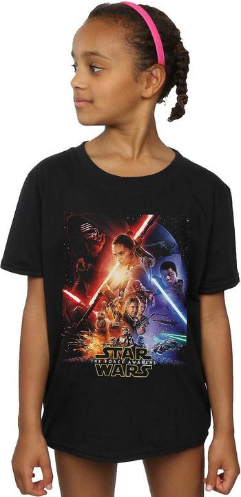 Actual product image Star Wars Girls Poster Cotton T-Shirt (152, 158)