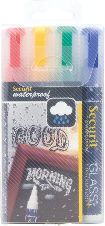 Securit Chalkboard (Yellow, Green, Blue, Red, 6 mm, 4 x)