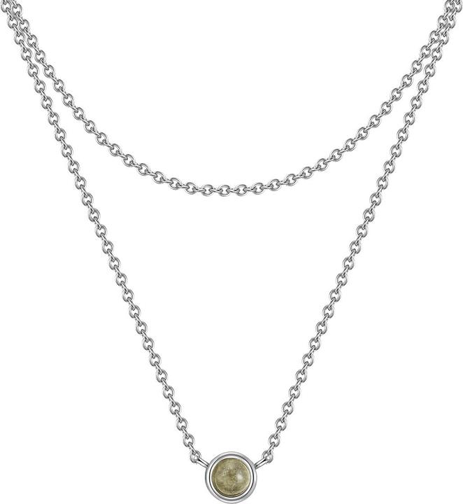 Glanzstücke München Damen Sterling Silber Labradorit silber 42,0/36,0 cm Basiskette + 5,0 cm Verläng - 29978 (Sterling Silber)
