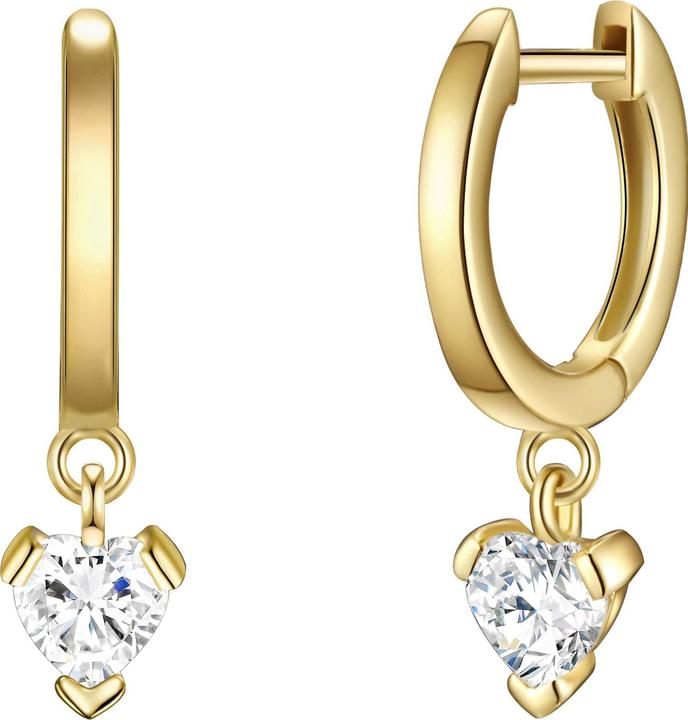 Image du produit Glanzstücke München Femme coeur argent sterling zirconium or jaune - 15762 (Argent Sterling)