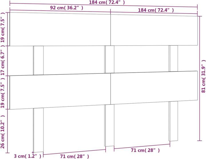 Produktbild VidaXL Lashonda (184 x 3 x 81 cm)