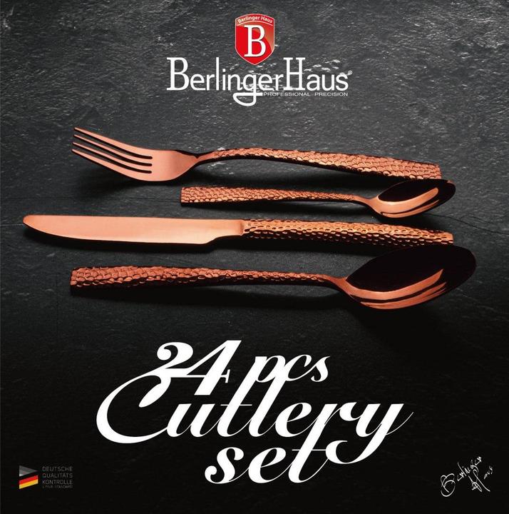 Actual product image BerlingerHaus TABLE TOOLS 24 ELEM. BERLINGER HOUSE BH-2617 ROSE GOLD (24 Piece, Knife, Scoops, Pitchfork)