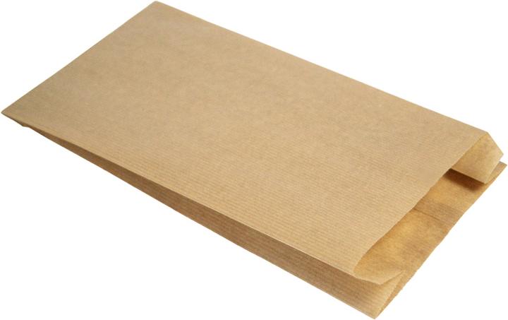 Produktbild miniSchoggi Brotbeutel Braun mit Falz 28 x 15 cm, 25 Stück