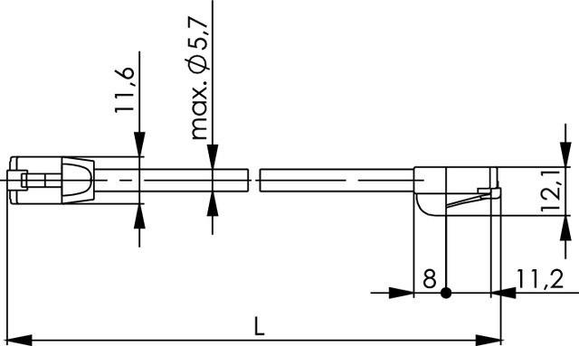 Produktbild Telegärtner MP8 FS 100 (F/FTP, CAT5e, 2 m)