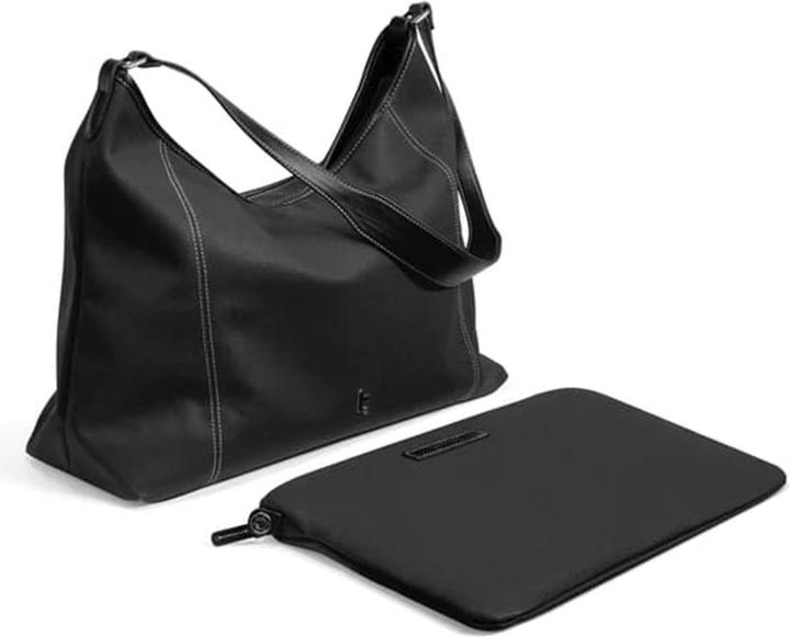 tomtoc - Laptop Tote Bag (T28M1DV) - with Attachable Laptop Sleeve 14L, 14"- Black