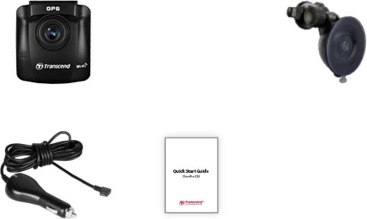 Immagine prodotto Transcend DrivePro 250 incl. 32GB microSDHC TLC (WiFi, Display integrato, Bluetooth, Accumulatore di carica elettrica, Ricevitore GPS, Full HD)