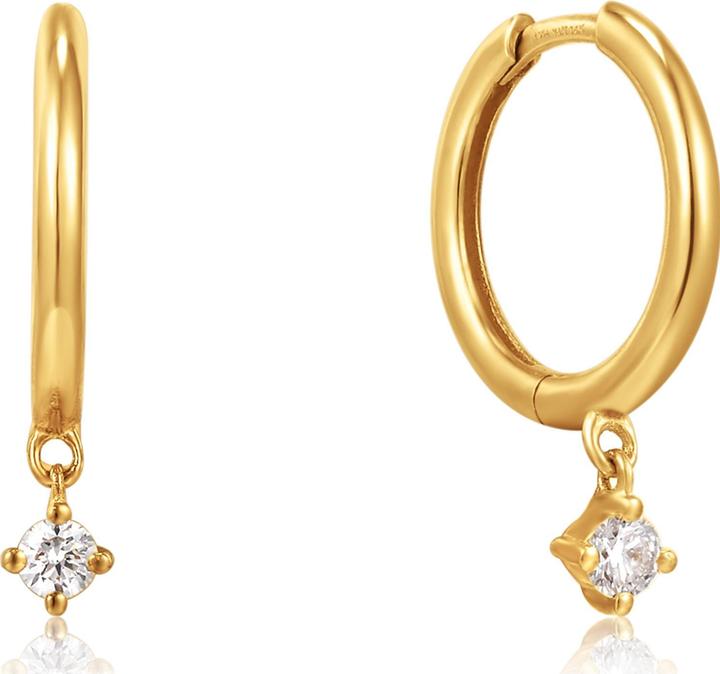 Immagine prodotto Ania Haie Orecchini Huggie in oro 14Kt con diamanti (585 oro giallo)