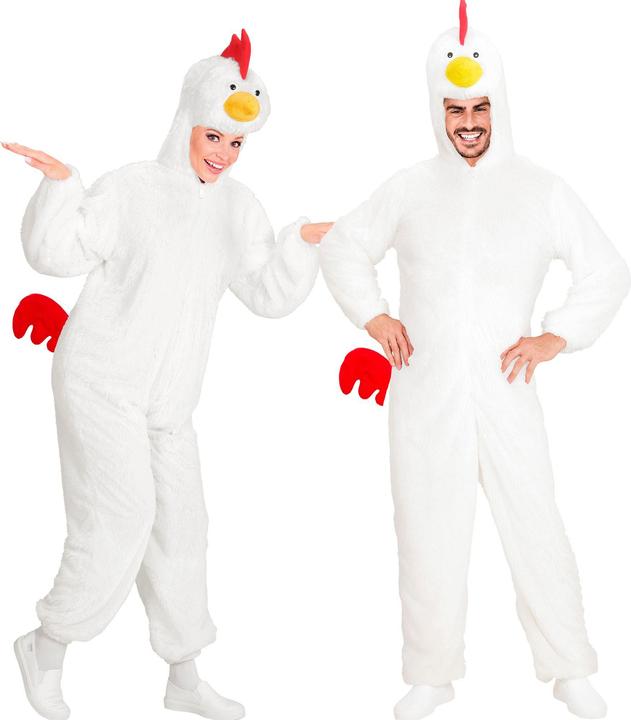 Immagine prodotto Widmann Tuta costume da pollo in peluche con cappuccio adulto (M/L)