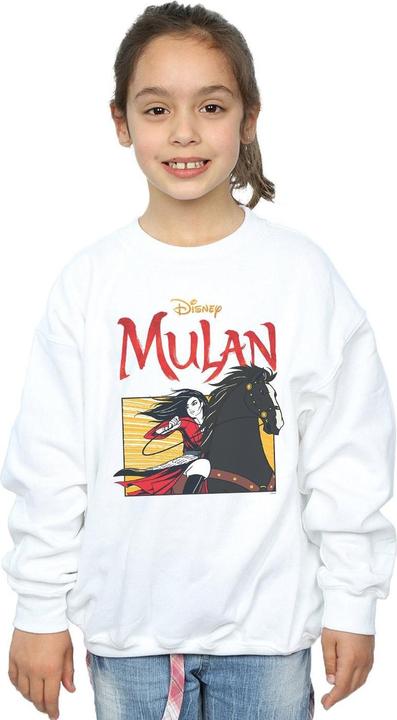 Actual product image Disney Girls Mulan Movie Horse Frame Sweatshirt (152, 158)