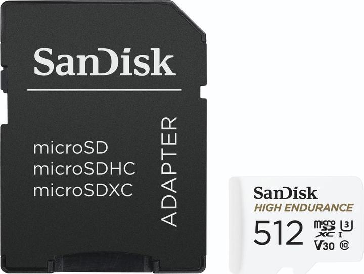 Actual product image SanDisk High Endurance (512 GB, microSDXC, U3, UHS-I)