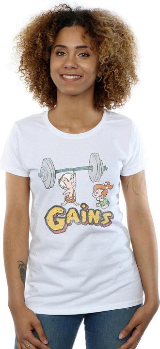 Actual product image The Flintstones Womens/Ladies Bam Bam Gains Distressed Cotton T-Shirt (L)