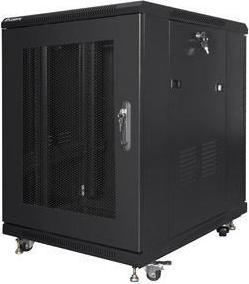 Produktbild Lanberg STEHENDER RACK-SCHRANK 19" 15HE 600X800 SCHWARZ PERFORIERTE TÜR (FLACHE PACKUNG) (15 HE, 19 Zoll Rack)