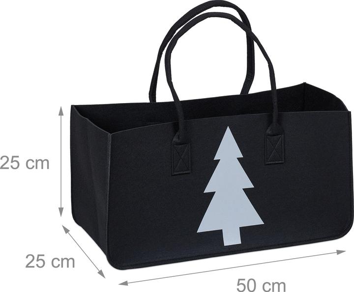 Image du produit Relaxdays Sac à bois de cheminée (50 x 25 x 25 cm)