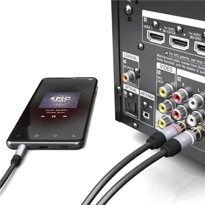 Immagine prodotto Goobay Jack da 3,5 mm - facile da usare (3 m, Cinch, Connettore da 3,5 mm (AUX))