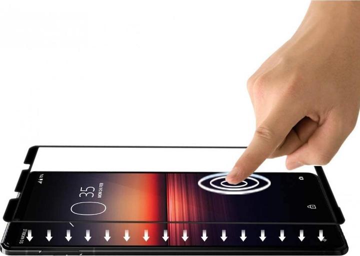Actual product image Screenguard Sony Xperia 1 III Full Screen Protective Glass Film 2.5D 9H (1 Piece, Sony Xperia 1 III)