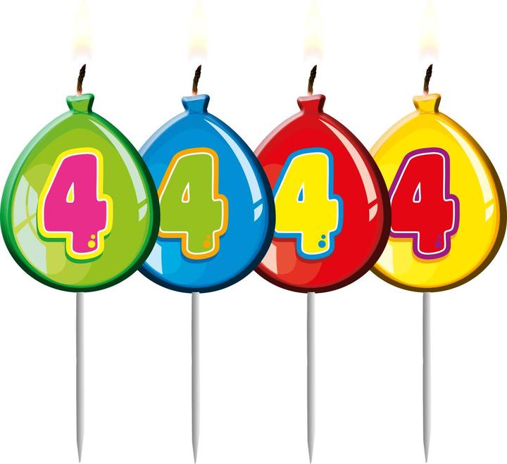 Image du produit Folat Bougie figure 4 Joyeux anniversaire pour le Happy Birthday Ba (1 x)