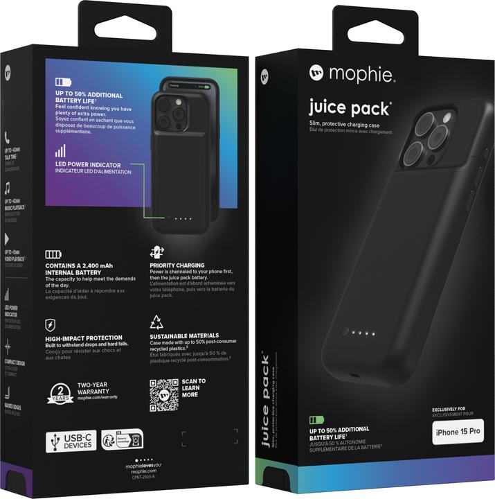 Immagine prodotto mophie Juice Pack (Apple iPhone 15 Pro)