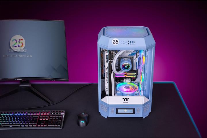 Actual product image Thermaltake The Tower 300 Hydrangea Blue (mATX, Mini-ITX)