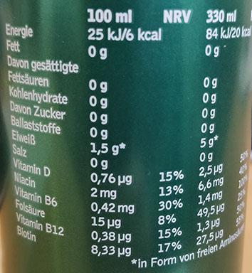 Valori nutrizionali e ingredienti Nocco Bcaa+ (Mela, 1 x)