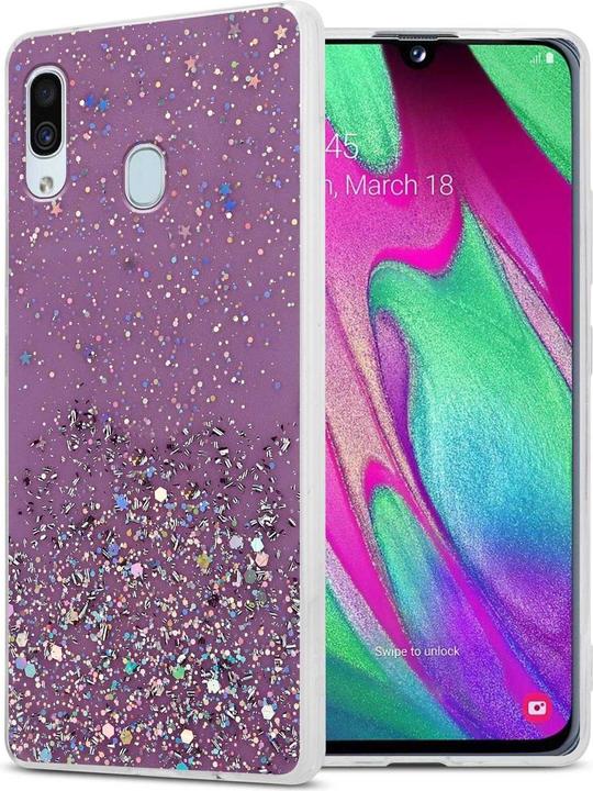 Lila mit Glitter