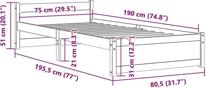 Immagine prodotto VidaXL Camala (75 x 190 cm)