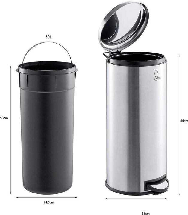 Image du produit Svita T30 Poubelle blanche, 30 litres (30 l)