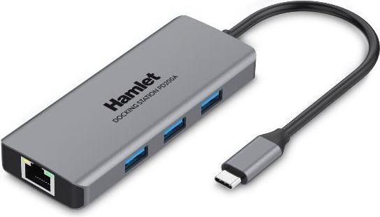 Immagine prodotto Hamlet HDKC-PD200A replicatore di porte e docking station per notebook Cablato USB 3.2 Gen 1 (3.1 Ge (USB-C, 3 Porti)