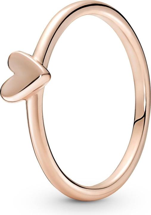 Actual product image Pandora 14k Rose Gold Freehand Heart Ring (54)