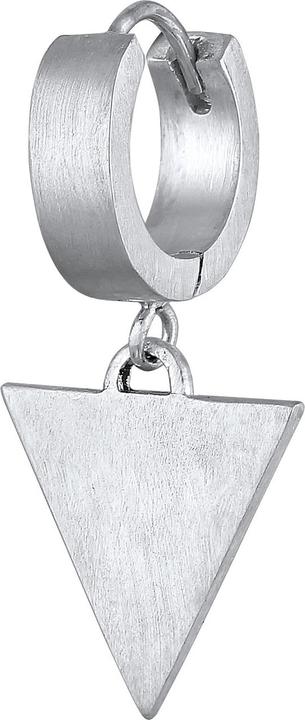 Actual product image Kuzzoi Earrings Single Creole Triangle Matt 925 Sterling Silver (925 sterling silver)