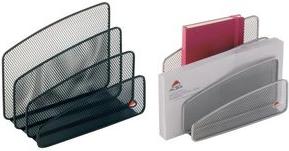 Actual product image Alba Letter stand MESHLETTER M, made of wire metal, grey 3 letter compartments, dimensions: (W)180 x