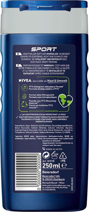 Productafbeelding Nivea Men Pflegedusche Sport (250 ml)