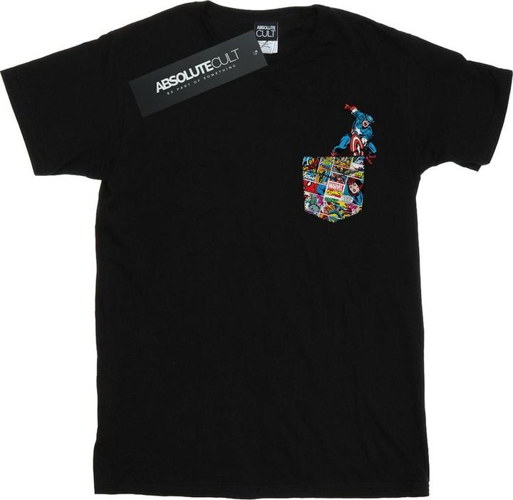 Immagine prodotto Captain America Faux Pocket Maglietta Uomo (M)