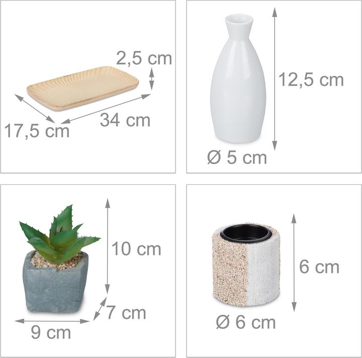 Immagine prodotto Relaxdays Set portacandele (34 x 17,5 x 26 cm)