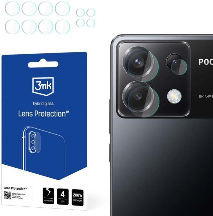Actual product image 3MK Lens Protect Poco X6 5G Ochrona na obiektyw aparatu 4szt (1 Piece, Xiaomi Poco X6)